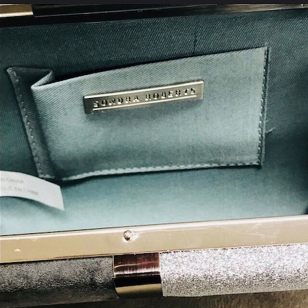 SR Gray/Silver Metallic Box Clutch,NWT - Picture 5 of 5